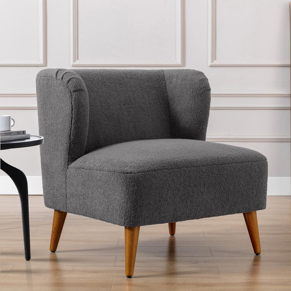 Vesper Boucle Accent Chair - Grey | Cozy and Chic Design