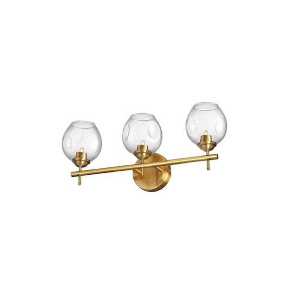 3LT Halogen Vanity VB, Clear Glass - Sleek and Elegant Lighting Fixture