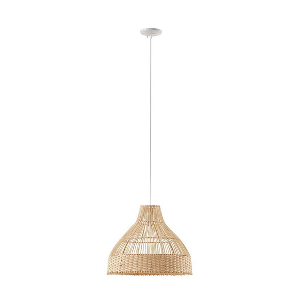 INK+IVY Wren Pendant Natural Bamboo Bell Shaped Light Fixture 19.75x19.75x50.75