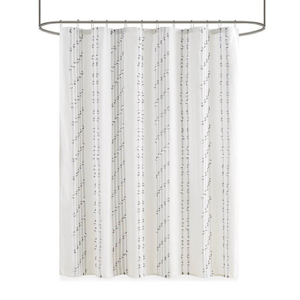 Cotton Jacquard Shower Curtain - Stylish and Sophisticated Bathroom Upgrade