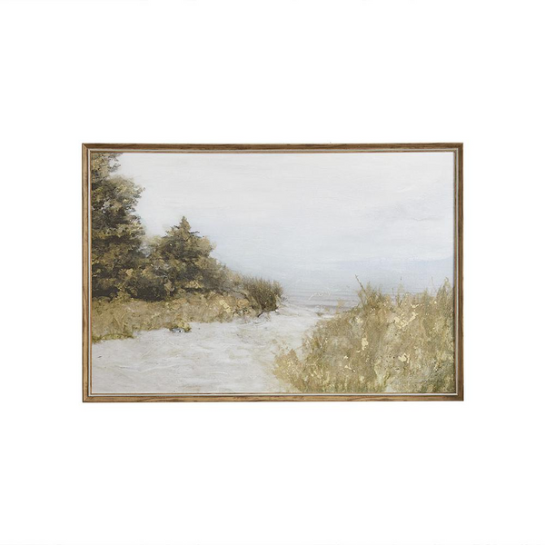 Martha Stewart Lake Walk Abstract Landscape Framed Canvas Wall Art