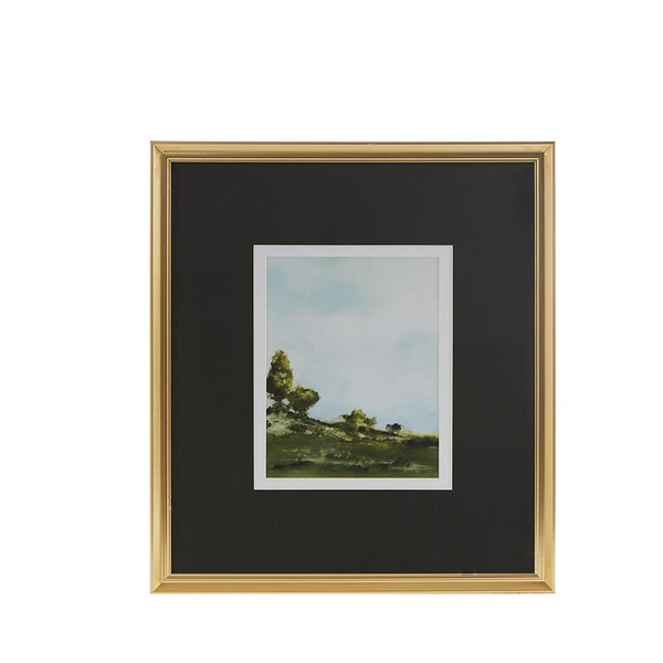 Framed Glass and Double Matted Abstract Landscape Wall Art - Tranquility for Your Home