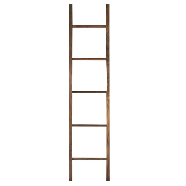 American Trails Decorative Ladder with Solid Walnut - Elegant Bathroom & Living Room Decor