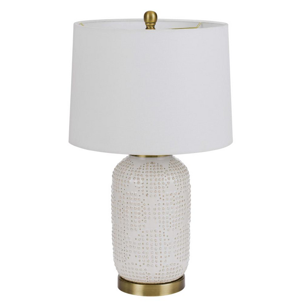 Elegant 150W 3 Way Sedalia Ceramic Table Lamp with Hardback Fabric Shade - Perfect for Living Room or Bedroom