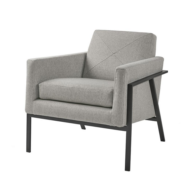 Madison Park Brayden Accent Chair - Contemporary Upholstered Seat and Back