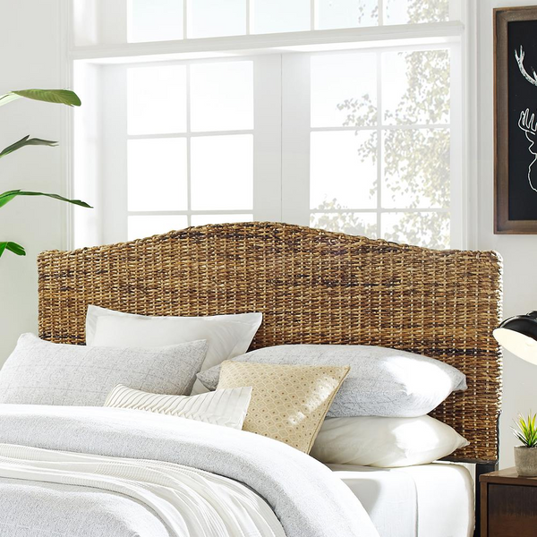 Serena Queen Headboard Banana Leaf - Coastal Vibes, Natural Finish