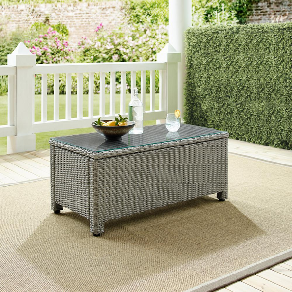 Bradenton Outdoor Wicker Coffee Table Gray - Durable & Stylish