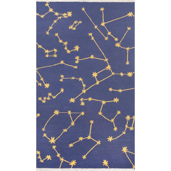 Contemporary Rectangle Area Rug, Navy, 9' X 12' - Trendy and High-Quality Design for Your Room