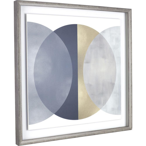 Lorell Circle II Framed Abstract Art - 29.25" x 29.25" - Gray, Yellow