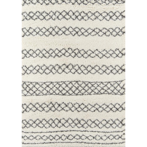 Contemporary Rectangle Area Rug, Ivory, 9'3" X 12'6" - Stylish Combination of Town and Country