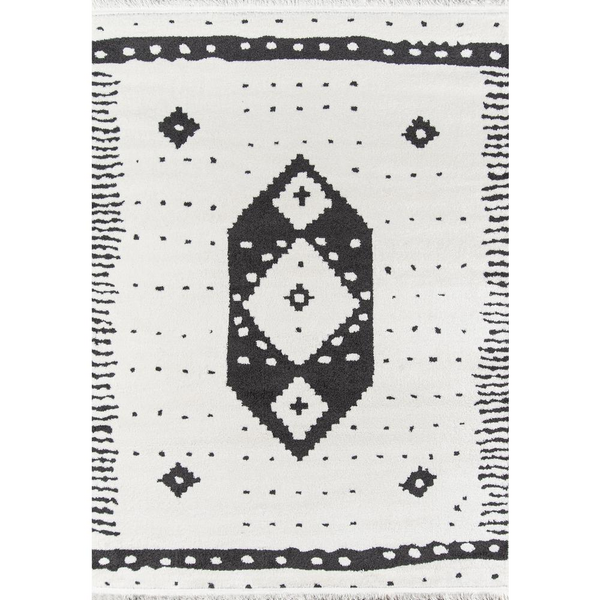 Monaco Area Rug, Ivory, 5'3" X 7'2" - Southwest Tribal Design