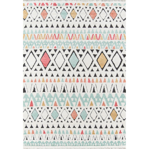 Contemporary Rectangle Area Rug, Multi, 9'10" X 12'10" - High-Quality Southwestern Style Rug