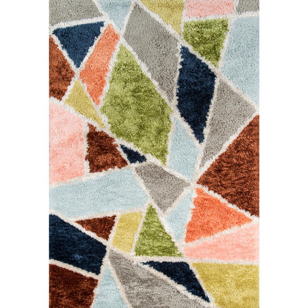 Modern Runner Area Rug, Multi Color, 2'3" X 7'6" – Retro Inspired, Hand-Tufted Scandinavian Design