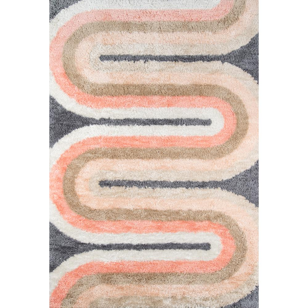 Modern Rectangle Area Rug, Multi Color, 3'6" X 5'6" - Mid-Century Inspired Scandinavian Style