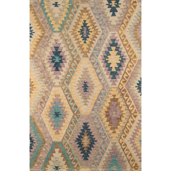 Transitional Runner Area Rug, Multi, 2'3" X 8' - Hand-Tufted Wool, Geometric and Floral Design