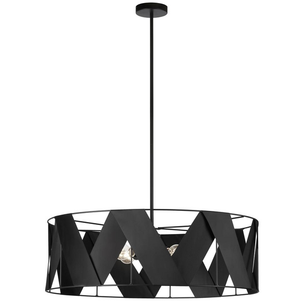 Cardano Family of Lighting | Transitional Chandelier with Ribbon Shade