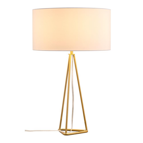 Sascha Table Lamp White & Brass - Stylish and Sophisticated Lighting