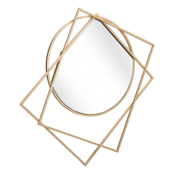 Vertex Mirror Gold - Elegant Geometric Statement Piece