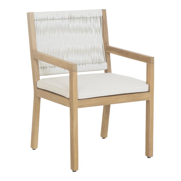 LUCE OUTDOOR DINING CHAIR - Beautiful White Synthetic Wicker Weave