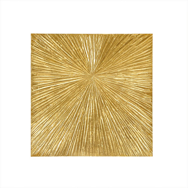 Modern Hand Painted Dimensional Resin Wall Art | Abstract Sunburst Design