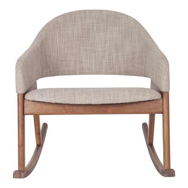 Jimi Rocking Chair - Elegant Scandi-Style Walnut Rocker with High Comfort Cushion