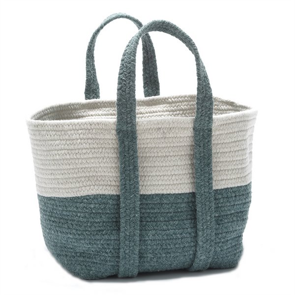 Farmhouse Square Basket 16x14x16 Teal - Stylish and Functional Storage Solution