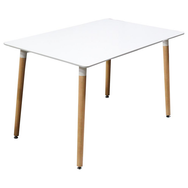 Best Master Mirage Modern Solid Wood Dining Table in White - Stylish & Durable for Your Dining Room