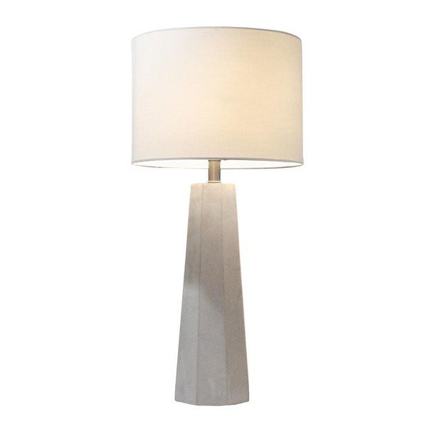 Concrete Table Lamp with Fabric Shade - Modern and Stylish Lighting for Any Room