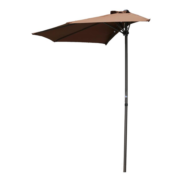 9-Foot Half Round Wall Hugger Umbrella - Outdoor Shade Solution