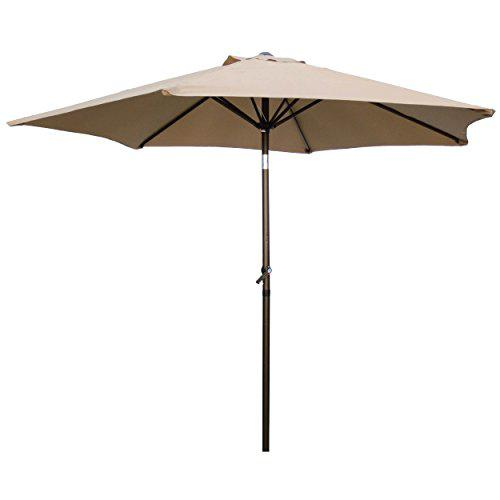 Outdoor 8 Foot Aluminum Umbrella | UV-Resistant Canopy & Easy Storage