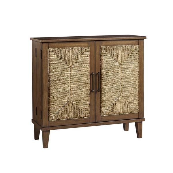 Handcrafted Seagrass 2-Door Accent Chest - Stylish and Functional Storage