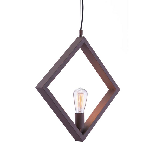 Rotorura Ceiling Lamp Rust - Elegant Diamond Shaped Frame