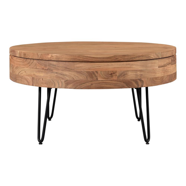 Privado Storage Coffee Table Natural - Modern Acacia Wood Design with Hidden Storage