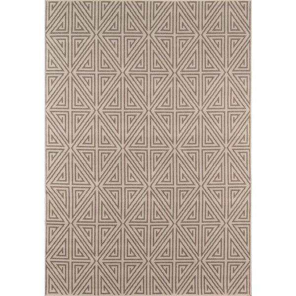 Elegant Contemporary Rectangle Area Rug, Taupe, 7'10" X 10'10" - Indoor/Outdoor Use