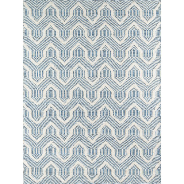 Contemporary Blue Rectangle Area Rug - Hand Woven 7'6" X 9'6" | Cozy & Stylish