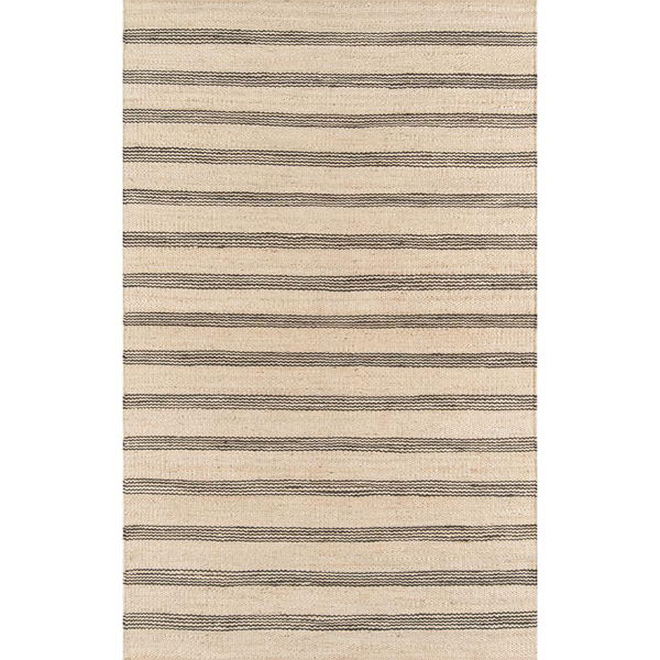 Contemporary Rectangle Area Rug, Charcoal, 8'6" X 11'6"