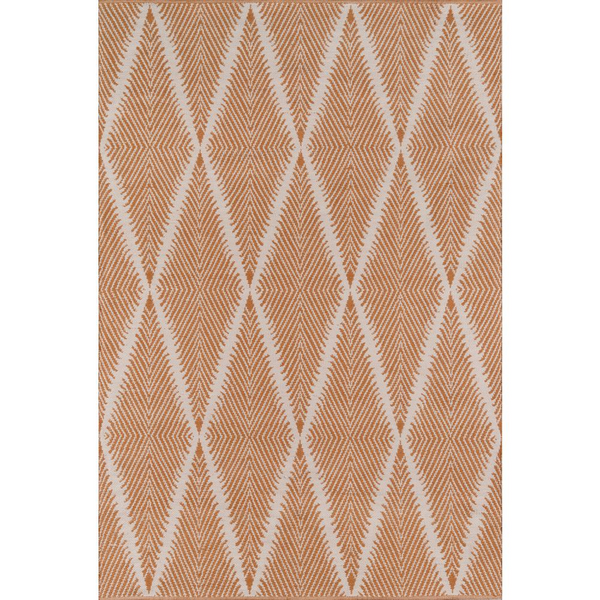 Contemporary Runner Area Rug, Orange, 2'3" X 8' - Hand-Woven, Low-Profile, Indoor/Outdoor Use