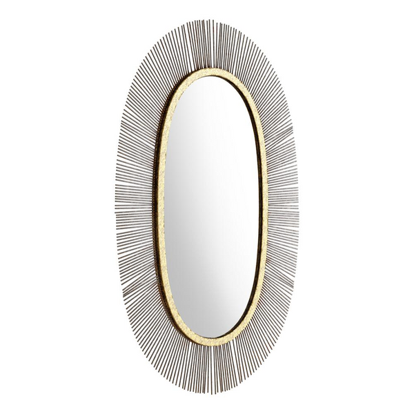 Juju Oval Mirror Black & Gold - Elegant Decorative Accent for Your Home