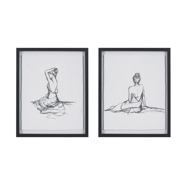 Elegant Sketch 2-piece Framed Glass and Matted Wall Art Set by Madison Park