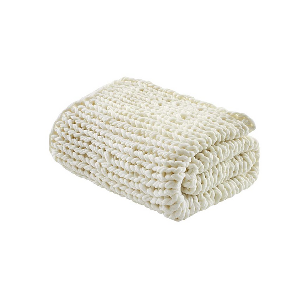 Luxurious Handmade Chunky Double Knit Throw Blanket - Madison Park | Soft & Breathable