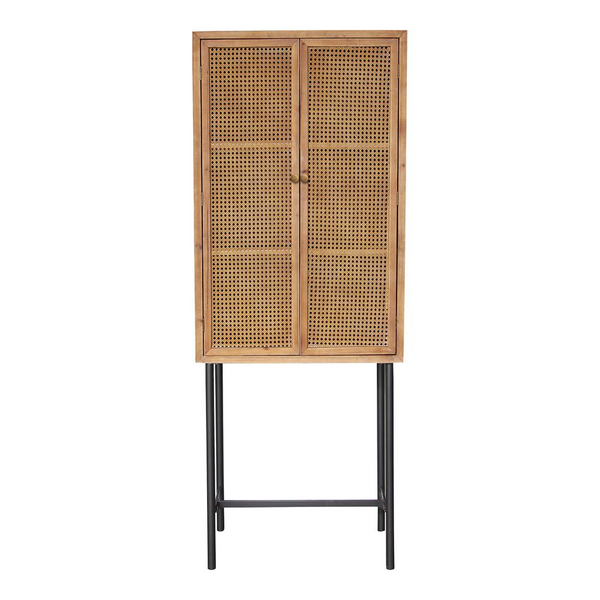 Bodhi Cabinet Natural - Stylish Boho Storage Solution with Rattan Doors