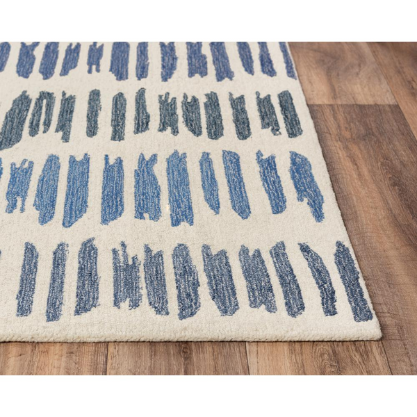 Rivera Blue Hand-Tufted Rug - 5' x 8' | Fresh and Trendy Design