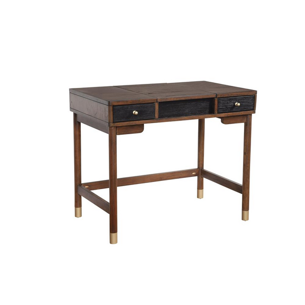 Belham Bedroom Vanity - Elegant Mahogany Wood Vanity with Flip-Up Mirror & Desk Function