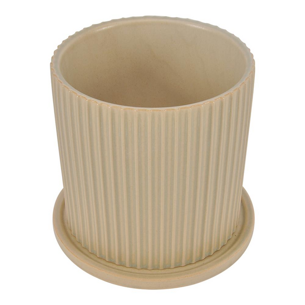 Kuhi Planter Large Light Beige - Stylish Stoneware Planter for Indoor and Outdoor Use