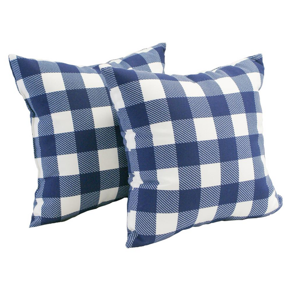 Set of 2 Spun Polyester 17-inch Outdoor Throw Pillows – Durable Solarium Fabric, Vibrant Designs