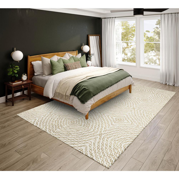 Bravado Linen Transitional Geometric Area Rug - 5' x 7'6''