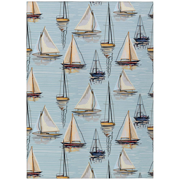 Indoor/Outdoor Harpswell AHP38 Shoreline Washable 9' x 12' Rug - Beach and Coastal Themed Collection