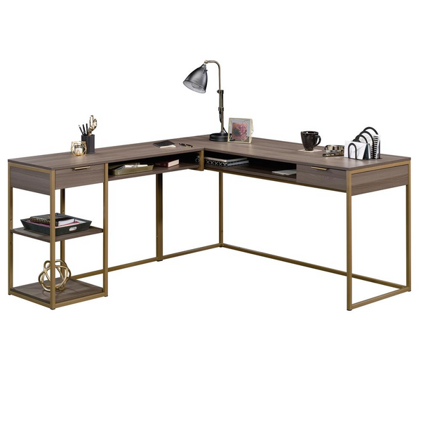 International Lux L-Desk | Modern, Sophisticated Office Desk with Ample Storage