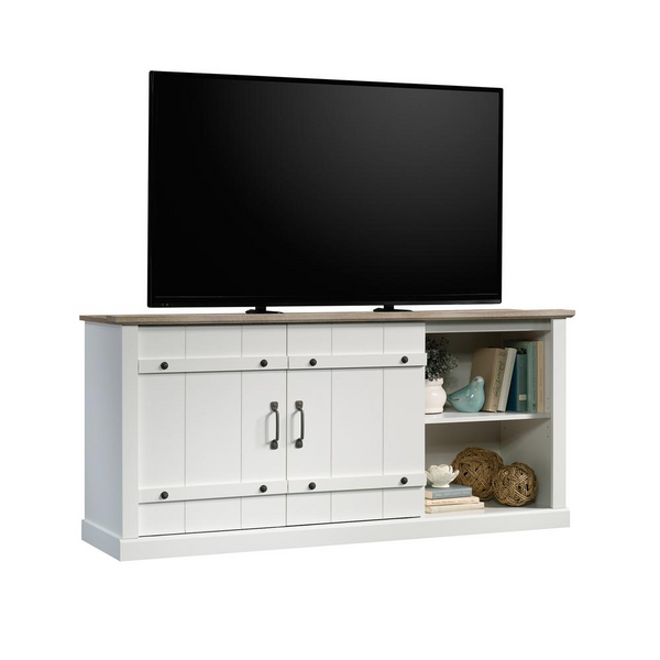 Modern Farmhouse Entertainment Credenza with Sliding Barn Doors - Fits up to 70" TV