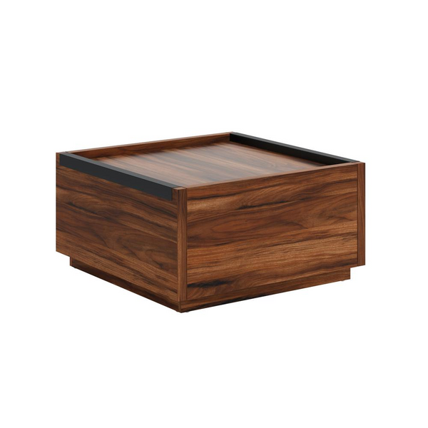 Manhattan Gate Coffee Table in Blaze Acacia Finish - Stylish & Functional Square Coffee Table with Storage Drawers